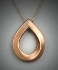 Infinity  pendant -  Bronze hollow square extruded twist.  1 w. x 1 1/4h