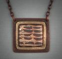 Mokume Gane pendant (square) on copper backing