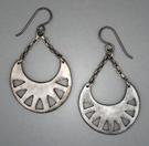 Steel Half Moon Earrings with Niobium ear wires