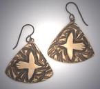 Bronze Earrings with bird