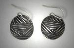Steel Button Earrings ½ round with Niobium ear wires