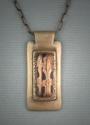 Mokume Gane Pendant on Bronze (vertical)